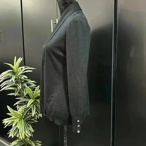 Madison + Hudson Knit,open front,mid length cardigan,silver button detail cuffs - Picture 4 of 11